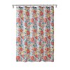 LunaLulinlk 14-Piece Pink Floral Polyester Shower Curtain Set with Liner, 72" x 72" - 4 of 4