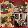 Christmas Flannel Blanket Throw Red Green Checkered Blanket Christmas Tree Snowflake Soft Fuzzy Cozy Throw for Couch Bedroom Christmas Gift. - 3 of 4