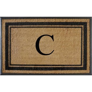 A1HC Rubber & Coir Flocked Doormat 30"x48", Anti-Shed, Heavy Duty for Front Door Monogrammed Mat - 1 of 4