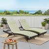 Christopher Knight Home Salem Outdoor Water Resistant Fabric Chaise Lounge Cushions (Set of 2) - 2 of 4