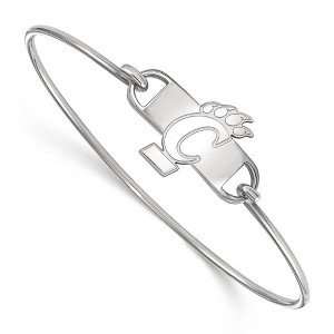 Black Bow Jewelry Sterling Silver Cincinnati Bearcats NCAA Bangle Bracelet 7 Inch - 1 of 3