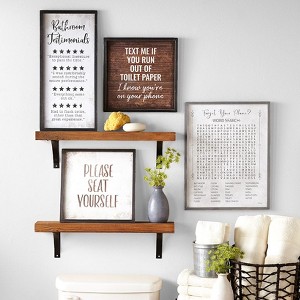 The Lakeside Collection Funny Bathroom Wall Art - Seat Yourself - 1 of 4