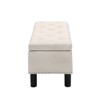 Okak Modern Functional Shoe Storage Bench with Nailhead Decor,Shoe Rack Shoe Bench with Cushion for Bedroom,Entrance - 4 of 4