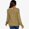 Amaryllis Women's Textured Knit Button-Up Cardigan V-Neck Long Sleeve Classic Ribbed Hem Layering Sweater with Cozy Fit - 3 of 4