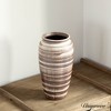 Uniquewise Farmhouse Ceramic Vase Rustic Vintage Decorative Pottery for Living Room Dining or Bedside Table Shelves - 2 of 4