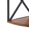 The Lakeside Collection Corner Wall Shelf - Rustic Farmhouse Decorative Zig Zag Floating Shelves - 3 of 4