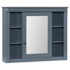 ALEXOUN 35'' x 28'' Wall Mounted Bathroom Bathroom Mirro,Modern Bathroom Mirror with Wall Cabinet,Mirror Cabinet with 6 Open Shelves - 4 of 4