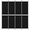 vidaXL 4-Panel Room Divider Black 78.7"x86.6" Fabric - 3 of 4