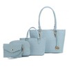 MKF Collection Edelyn Embossed M Signature Vegan Leather Women’s Tote Bag by Mia K – 4 Pcs set - 2 of 4