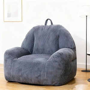 Hooseng Corduroy Bean Bag Chair, Oversized Comfy Lounge Sofa with Handle, Soft Supportive Seating for Living Room, Reading Nook - 1 of 4