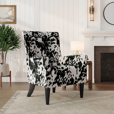 Handy Living Dakotah Flared Cow Print Armchair