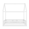 Gulches White Full Size Wood House Bed with Fence and Door - 3 of 4