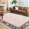 Washable Modern Bordered Rug Non Slip Low Pile Rug Soft Contemporary Throw Floor Cover Foldable Indoor Carpet for Living Room Bedroom Playroom - 3 of 4