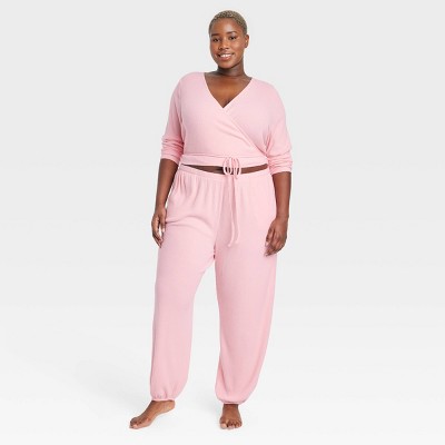 Women's Cozy Ribbed Jeggings Jogger Pants - Colsie™ Pink Xs : Target