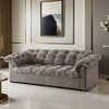 99.2" Chenille Modern Comfort Deep Seat Sofa, Upholstered Fluffy Cloud Sofa Suitable for living rooms - Leovsnove - 2 of 4