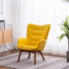 CAVINAS Silky Velvet Accent Chair with High Button-Tufted Backrest and Ottoman,Upholstered Living Room Chairs,Reading Chairs for Living Room - 4 of 4