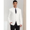 Lars Amadeus Men's Solid Slim Fit One Button Lightweight Sports Coats - 2 of 4