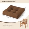 Costway 2PCS 21'' x 21'' Patio Chair Seat Cushion Pads Indoor/Outdoor Brown/Red/Beige/Navy/Turquoise/Multicolor - 3 of 4