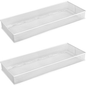 YBM Home White Mesh Drawer and Desk Organizer Tray, Pack of 2 - 1 of 4