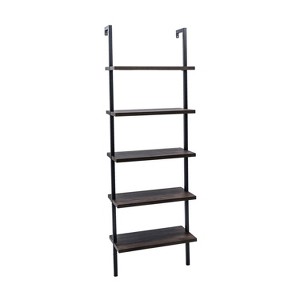 72.5" Nathan James Set of 2 Theo Bookshelf Black - 1 of 4