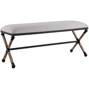 Uttermost Firth 47 1/2" Wide Neutral Oatmeal Cotton Bench - 1 of 1