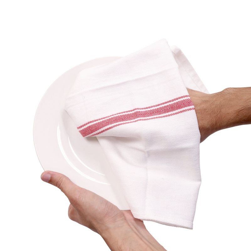 Sloppy Chef Herringbone Kitchen Towel (12 Pack), 15x25, 100% Cotton Tea Towel, 3 of 7