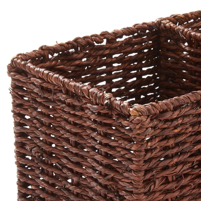 Rectangular Hand Woven Basket with Durable Metal Frame - 16.5" x 6" x 5" - Americanflat, 3 of 6