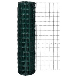 vidaXL Euro Fence Steel 82ftx4.9ft Green - 1 of 4