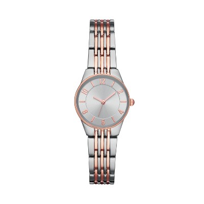 Women s Slim Bracelet Watch A New Day Silver rose Pink Target