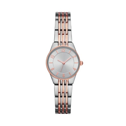Women's Slim Bracelet Watch - A New Day™ Silver/rose Pink : Target