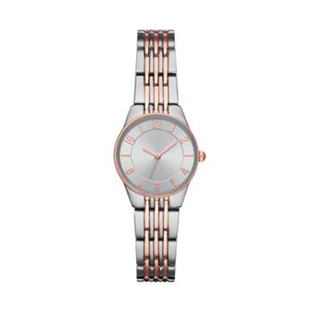 Women's Slim Bracelet Watch - A New Day™ Silver/Rose Pink