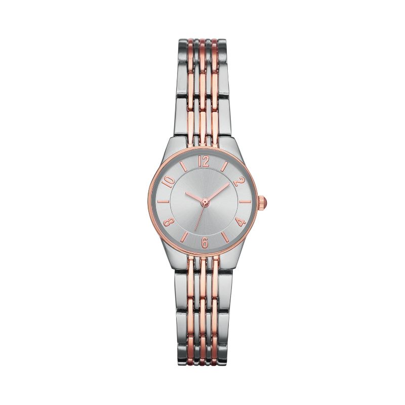Women&#39;s Slim Bracelet Watch - A New Day&#8482; Silver/Rose Pink, 1 of 5