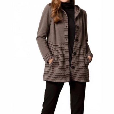 Women's Andes Stripe Button Front Hoodie - habitat