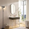 Whisen Rectangle Bathroom Wall Vanity Mirror with Floating Glass Beveled Edge and Aluminum Frame - 3 of 4