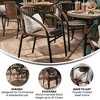 MOEPISY Set of 2 Rattan Outdoor Stacking Dining Chairs Brown - 3 of 4
