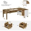 Tribesigns L-Shaped Executive Desk, 78.75" Modern Office Desk with Drawers and File Cabinet - 3 of 4