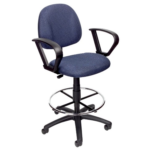 Boss office products ergonomic works drafting deals chair without arms in black