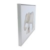 HomeRoots Elephant White Floater Frame Print Wall Art - 4 of 4