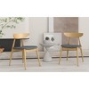 Grungis Polyester Armless Kitchen Chair Set of 2,Upholstered Dining Chairs with Curved Back and Wood Legs for Dining Room,Kitchen - 2 of 4