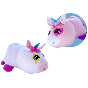 FlipaZoo: Mushmillow - Lovey Unicorn to Aster Unicorn - 2-In-1 Plush - 1 of 4