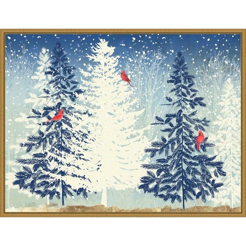 Wall Art Print, Cozy Christmas greeting card.