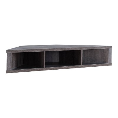 Tybo Open Shelves Corner Floating Console TV Stand for TVs up to 50" - HOMES: Inside + Out