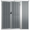 VidaXL Garden Tool Shed Gray 63.4"x35"x63.4" Galvanized Steel - 3 of 4