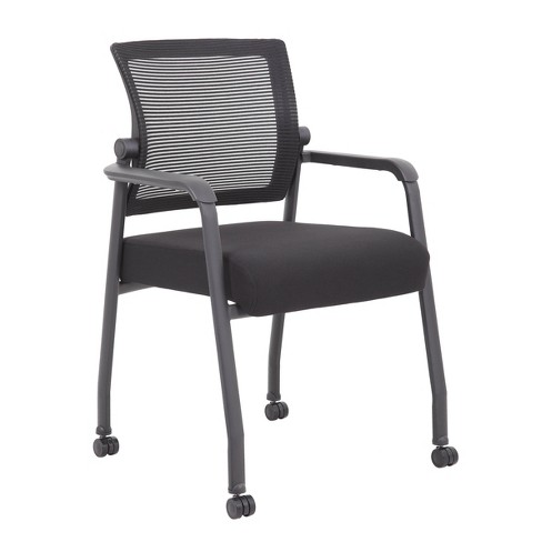 Mesh 4 Legged Guest Chair Black - Boss Office Products : Target