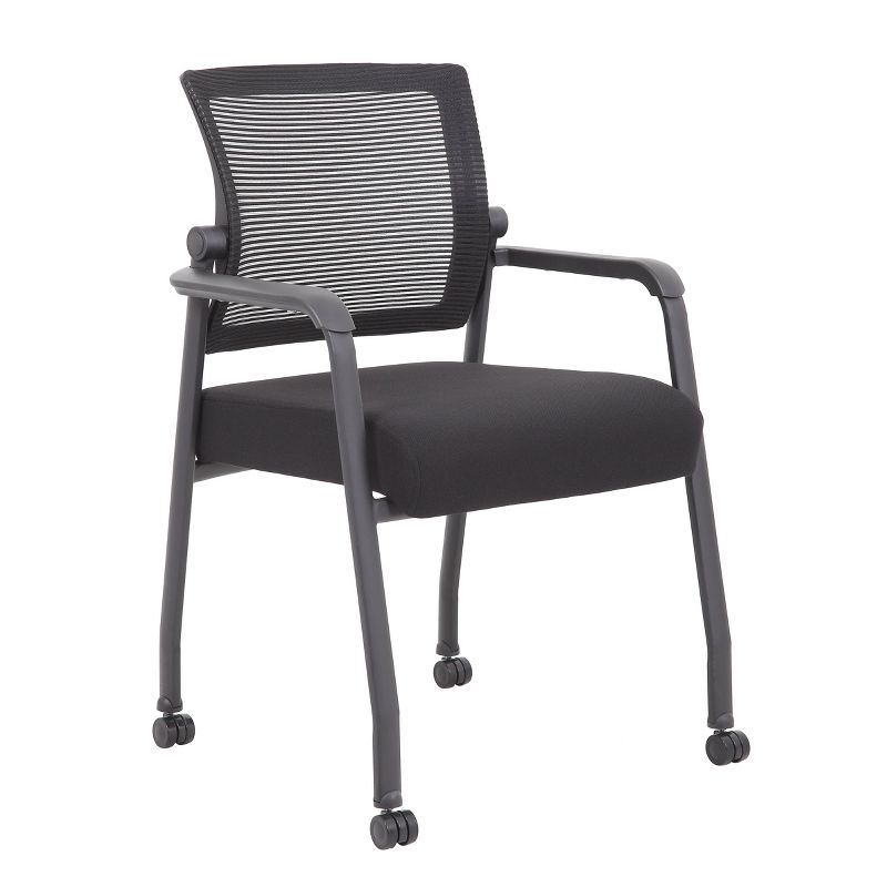 Mesh 4 Legged Guest Chair Black - Boss Office Products, 1 of 6