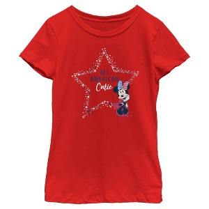 Girl's Minnie Mouse All American Cutie T-Shirt - 1 of 4