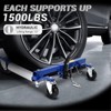 Car Wheel Dolly Jack Set, 1500LBS Capacity Wheel Dolly with Hydraulic Tire Jack & Aluminium Twin Rollers, Heavy Duty Rollers with Foot Pedal - image 2 of 4