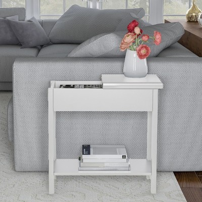 Skinny end table deals white