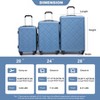 NAYSAYE Bag and Luggage Set 8 Piece Hardshell Spinner Wheels Luggage Set with Storage Bags for Travel and Business Use, Blue, 19.99"*11.91"*30.31" - 3 of 4