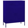 vidaXL Storage Cabinet Olive Green Steel 31.5 x 13.8 x 40.0 in - Navy Blue - 2 of 4